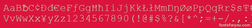 Vandaloop Font – Green Fonts on Red Background