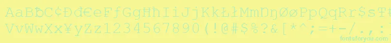 Vandaloop Font – Green Fonts on Yellow Background