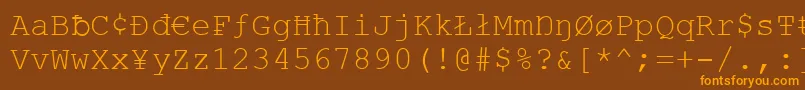 Vandaloop Font – Orange Fonts on Brown Background