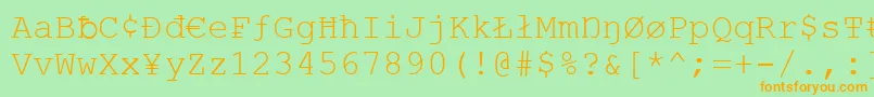 Vandaloop Font – Orange Fonts on Green Background