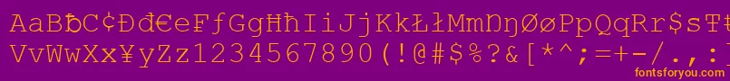 Vandaloop Font – Orange Fonts on Purple Background