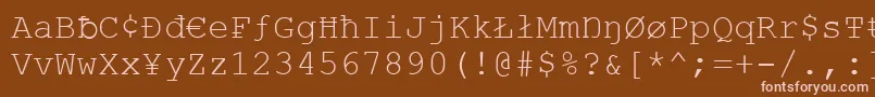 Vandaloop Font – Pink Fonts on Brown Background