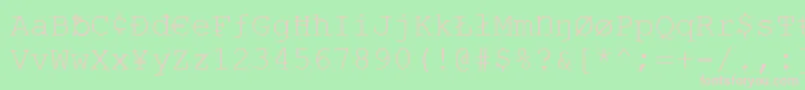 Vandaloop Font – Pink Fonts on Green Background