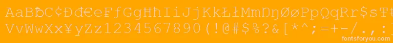 Шрифт Vandaloop – розовые шрифты на оранжевом фоне