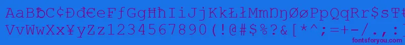 Vandaloop Font – Purple Fonts on Blue Background