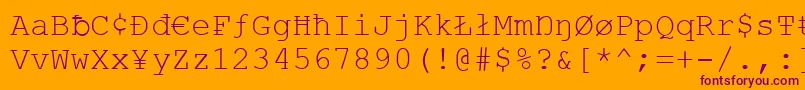 Vandaloop Font – Purple Fonts on Orange Background