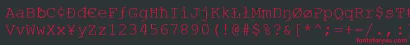 フォントVandaloop – 黒い背景に赤い文字
