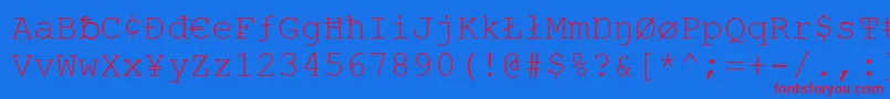 Vandaloop Font – Red Fonts on Blue Background