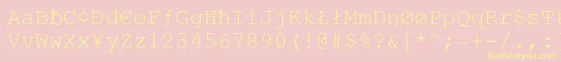 Vandaloop Font – Yellow Fonts on Pink Background