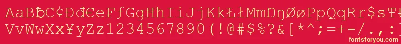 Vandaloop Font – Yellow Fonts on Red Background