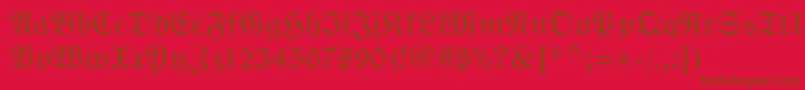 Wittenbergerfrakturmtstd Font – Brown Fonts on Red Background