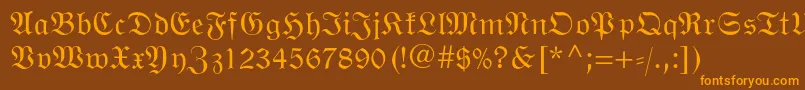 More about Wittenbergerfrakturmtstd Font Wittenbergerfrakturmtstd Font – Orange Fonts on Brown Background