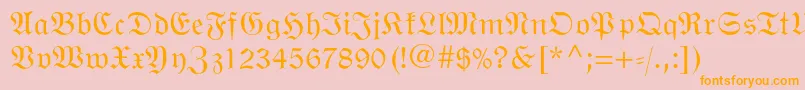 More about Wittenbergerfrakturmtstd Font Wittenbergerfrakturmtstd Font – Orange Fonts on Pink Background