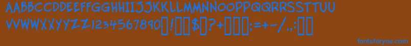 TwelveTonFishstick Font – Blue Fonts on Brown Background