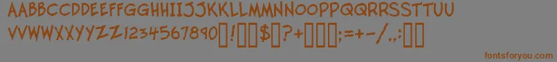 TwelveTonFishstick Font – Brown Fonts on Gray Background