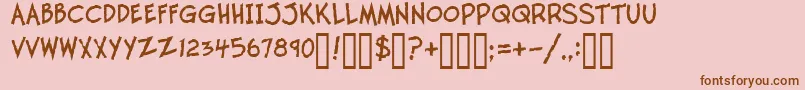 TwelveTonFishstick Font – Brown Fonts on Pink Background