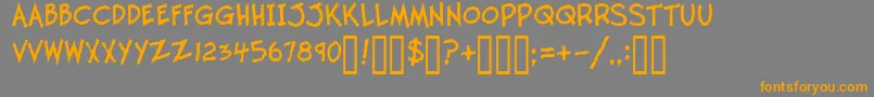 TwelveTonFishstick Font – Orange Fonts on Gray Background