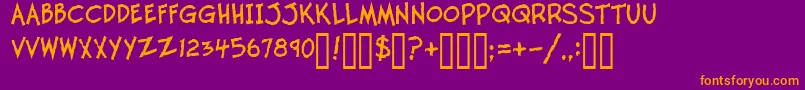 TwelveTonFishstick Font – Orange Fonts on Purple Background
