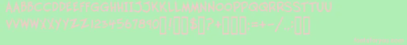 TwelveTonFishstick Font – Pink Fonts on Green Background