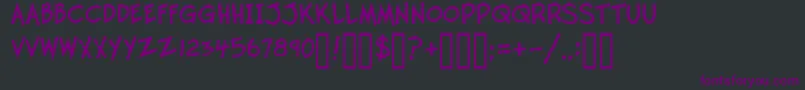 TwelveTonFishstick Font – Purple Fonts on Black Background