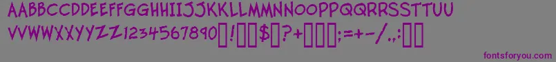 TwelveTonFishstick Font – Purple Fonts on Gray Background