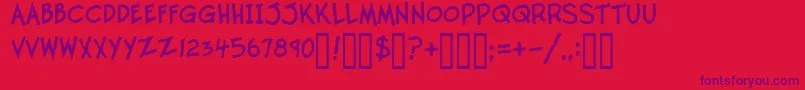 More about TwelveTonFishstick Font TwelveTonFishstick Font – Purple Fonts on Red Background