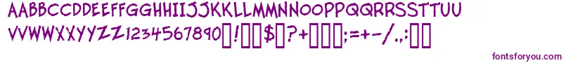 More about TwelveTonFishstick Font TwelveTonFishstick Font – Purple Fonts on White Background