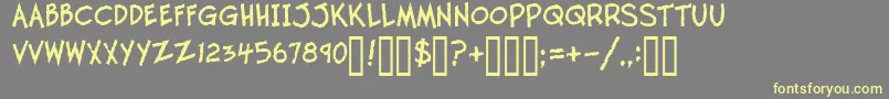 TwelveTonFishstick Font – Yellow Fonts on Gray Background