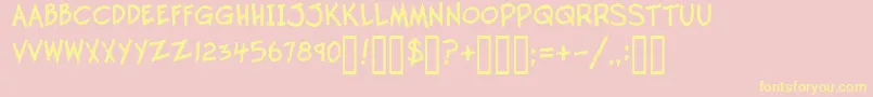 TwelveTonFishstick Font – Yellow Fonts on Pink Background