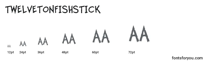 Размеры шрифта TwelveTonFishstick