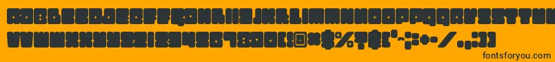 Funkygraphy Font – Black Fonts on Orange Background
