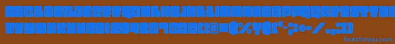 Funkygraphy Font – Blue Fonts on Brown Background