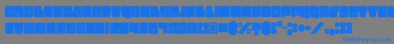 フォントFunkygraphy – 灰色の背景に青い文字