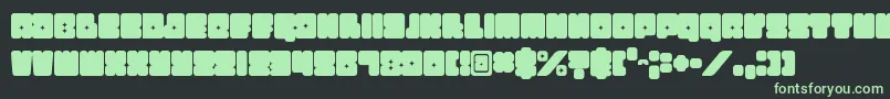 Funkygraphy-Schriftart – Grüne Schriften auf schwarzem Hintergrund