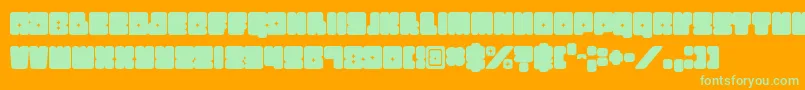 Funkygraphy Font – Green Fonts on Orange Background