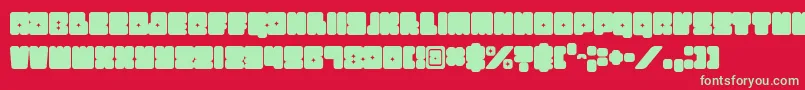 Funkygraphy Font – Green Fonts on Red Background