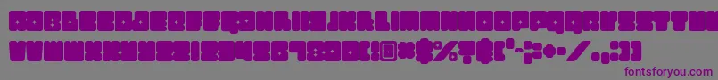 Czcionka Funkygraphy – fioletowe czcionki na szarym tle