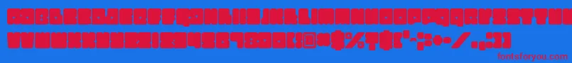 Fonte Funkygraphy – fontes vermelhas em um fundo azul
