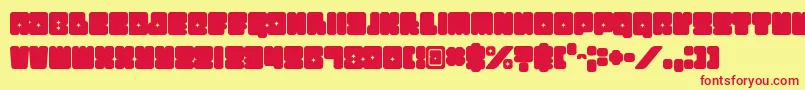 Funkygraphy Font – Red Fonts on Yellow Background