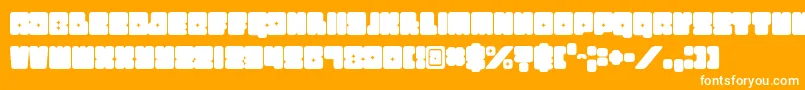 Więcej informacji o czcionce Funkygraphy Czcionka Funkygraphy – białe czcionki na pomarańczowym tle
