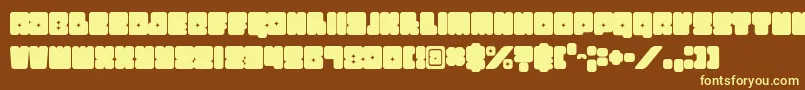 Шрифт Funkygraphy – жёлтые шрифты на коричневом фоне