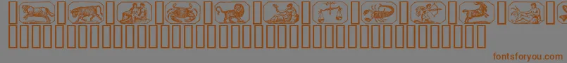 Zodiac00 Font – Brown Fonts on Gray Background
