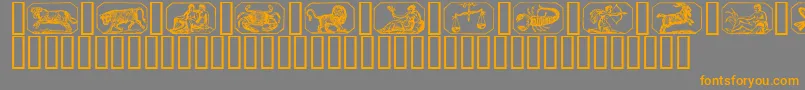 Police Zodiac00 – polices orange sur fond gris
