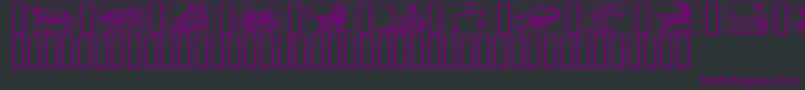Zodiac00-Schriftart – Violette Schriften auf schwarzem Hintergrund