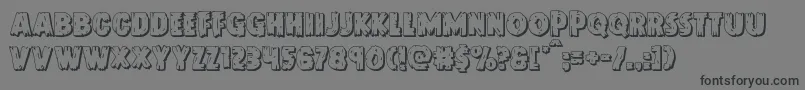 Doktermonstro3D-Schriftart – Schwarze Schriften auf grauem Hintergrund