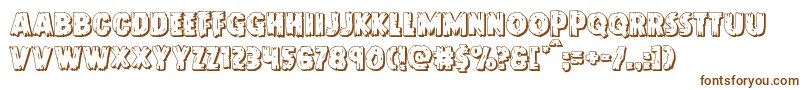 Doktermonstro3D Font – Brown Fonts on White Background