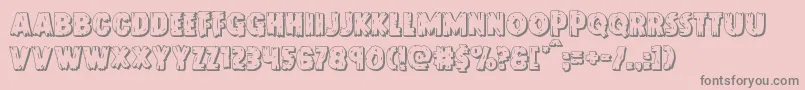 Doktermonstro3D-Schriftart – Graue Schriften auf rosa Hintergrund