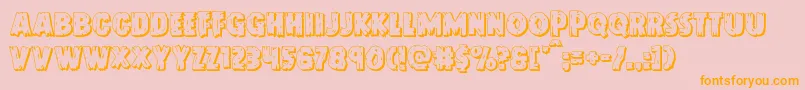 Doktermonstro3D Font – Orange Fonts on Pink Background