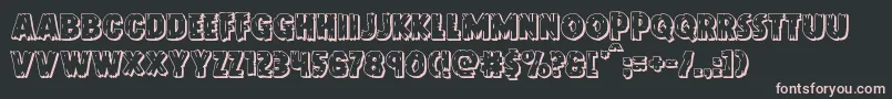 Doktermonstro3D Font – Pink Fonts on Black Background