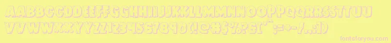 Doktermonstro3D Font – Pink Fonts on Yellow Background